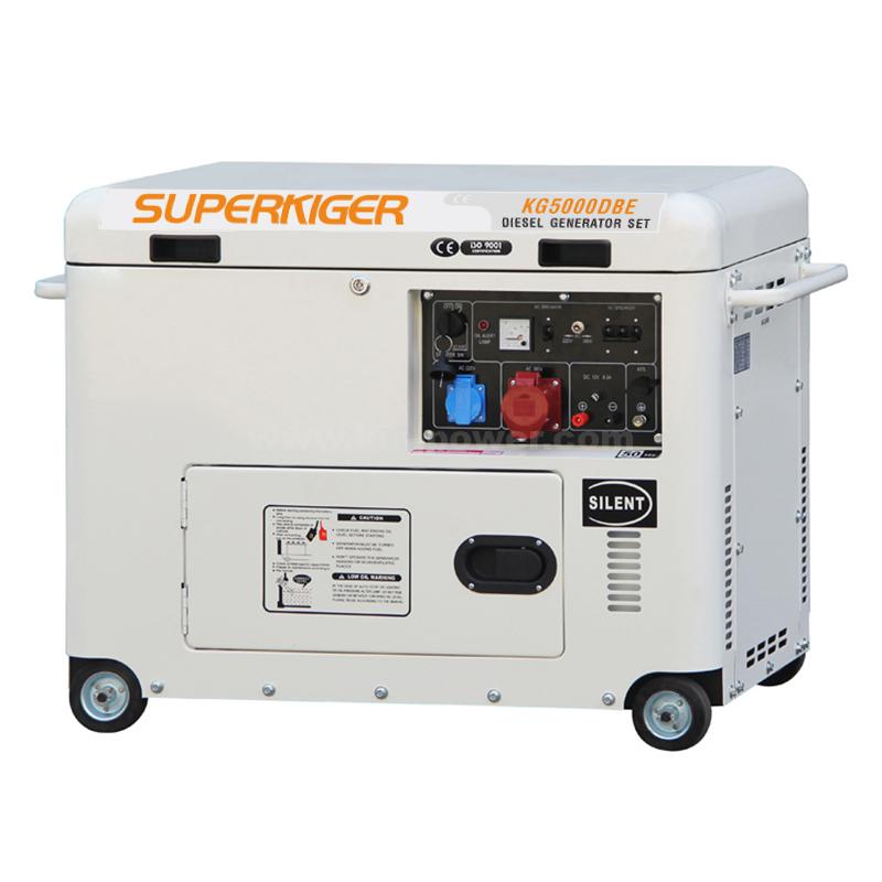 KG5000DBE 5kw silent diesel generator